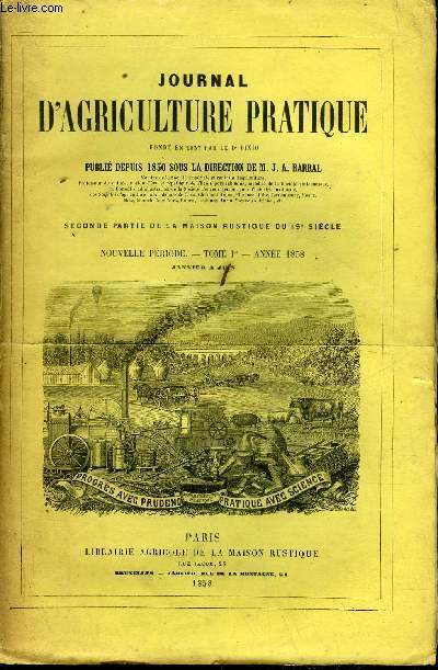 JOURNAL D'AGRICULTURE PRATIQUE - TOME 1