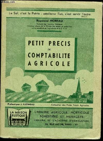 PETIT PRECIS DE COMPTABILITE AGRICOLE