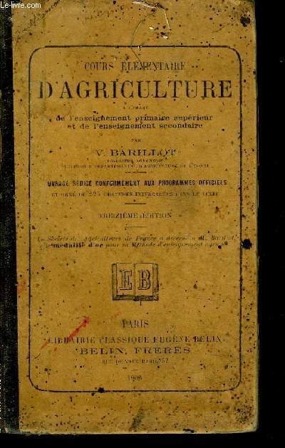 COURS ELEMENTAIRE D'AGRICULTURE