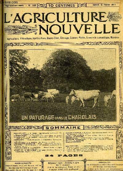 L'AGRICULTURE NOUVELLE N 1139 - HORTICULTURE.