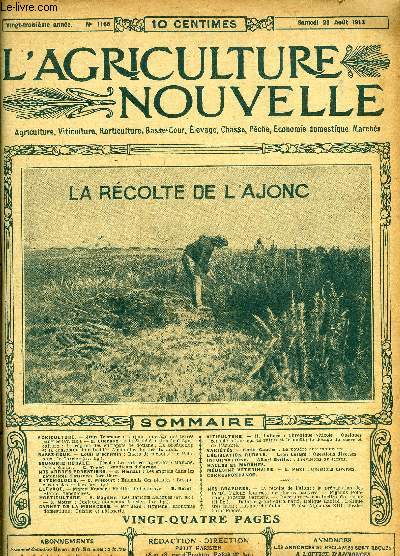 L'AGRICULTURE NOUVELLE N 1166 - AGRICULTURE.