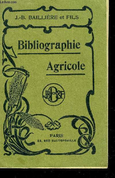 BIBLIOGRAPHIE AGRICOLE
