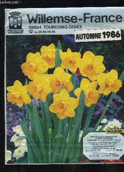 CATALOGUE WILLEMSE FRANCE AUTOMNE 1986