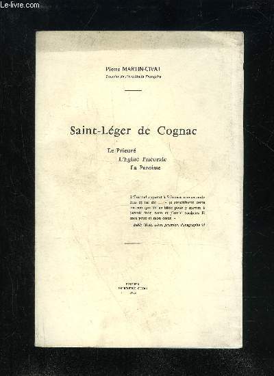 SAINT LEGER DE COGNAC