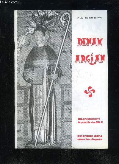 DENAK AGIAN N 137 - ETE 1994 ; LIONEL APEZTU ; LA DESEPERANCE DE L'EGLISE RWANDAISE