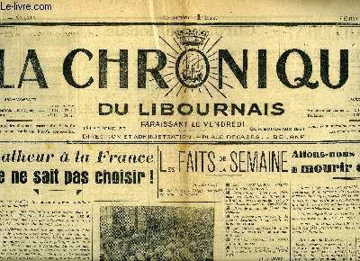 LA CHRONIQUE DU LIBOURNAIS N 7712 - VENDREDI 23 JANVIER 1942