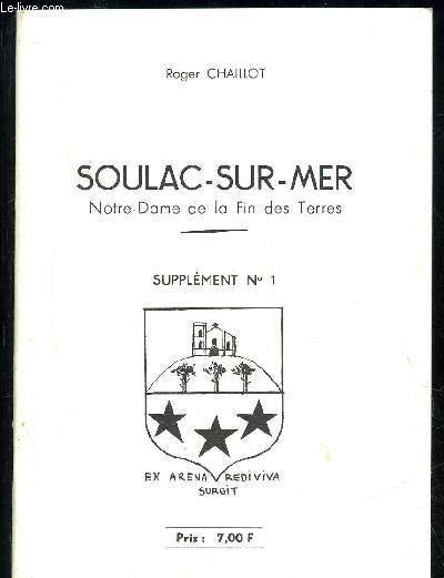 SOULAC-SUR-MER NOTRE-DAME DE LA FIN DE TERRES - SUPPLEMENT N1