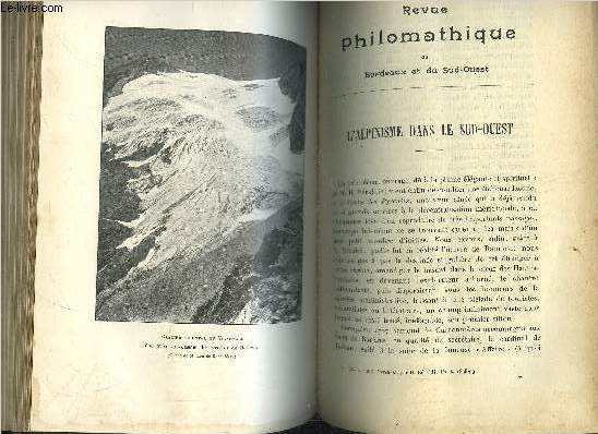 REVUE PHILOMATHIQUE DE BORDEAUX ET DU SUD OUEST - AOUT 1899 - l'alpinisme dans le Sud Ouest par E.Durgne - les socits de Bordeaux socit des bibliophiles de Guyenne - chronique.