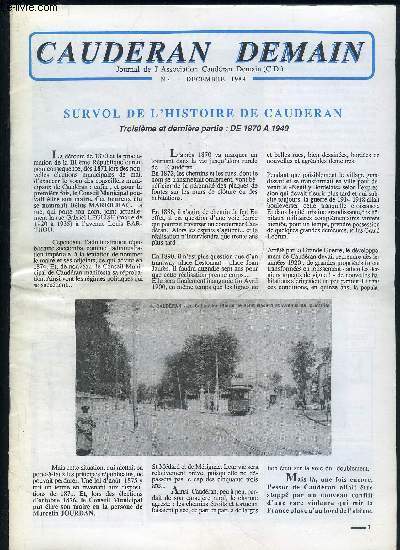 CAUDERAN DEMAIN N4 - DECEMBRE 1989