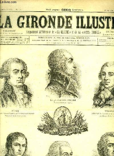 LA GIRONDE ILLUSTREE N 93 - LES HOMME DE LA REVOLUTION FRANCAISE 20-21 SEPTEMBRE 1792