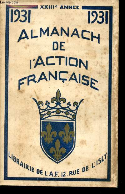 Almanach de l'Action Franaise 1931.