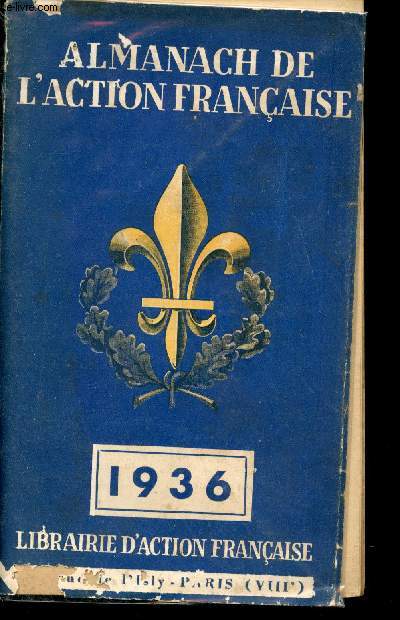 Almanach de l'Action Franaise 1936.