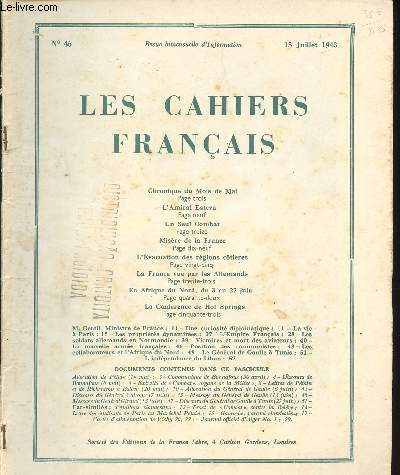 Revue bimensuelle d'Information N 46 du 15 Juillet 1943.