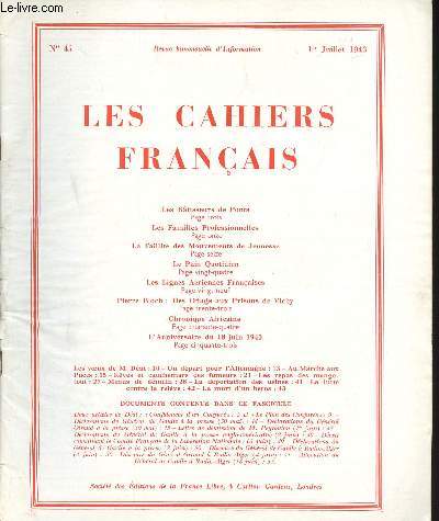 Revue d'Information N 45 du 1er Juillet 1943.