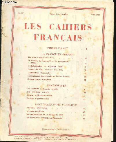 Revue bimensuelle d'Information N 58 d'Aot 1944.