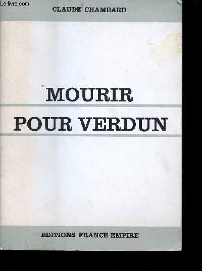 Mourir pour Verdun