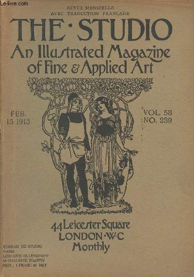 The Studio, an illustrated Magazin of fine & applied Art - Feb. 15 1913 - Vol. 58, N239 - The Paintings and drawing of Frank Mura - The national art Gallery of Canada at Ottawa - The Arts and Crafts society's exhibition at the grosvenor gallery