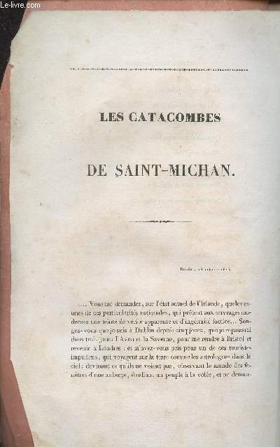 Les catacombes de Saint-Michan - (1 article de Littrature moderne, tome III)
