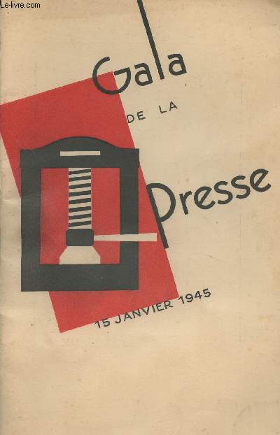 Programme Gala de la Presse - 15 janvier 1945