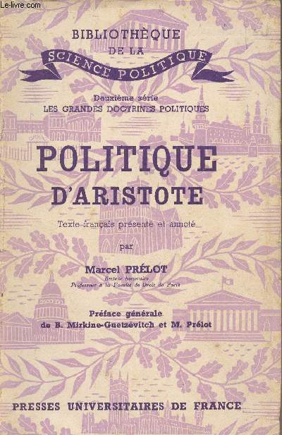 Politique d'Aristote - Bibliothque de la Science politique - 2e srie, les grandes doctrines politiques