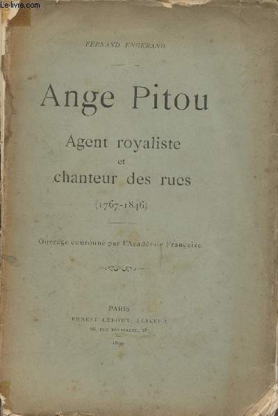 Ange Pitou - Agent royaliste et chanteur des rues (1767-1846)