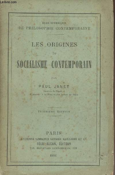 Les origines du socialisme contemporain - 
