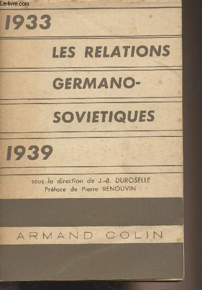 Les relations germano-sovitiques de 1933  1939 - 