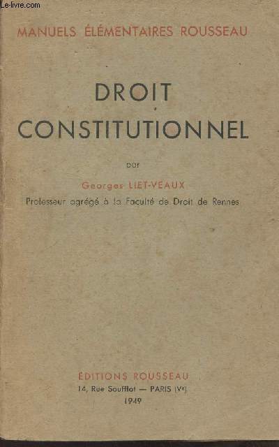 Droit constitutionnel - 