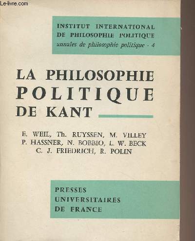La philosophie politique de Kant - 