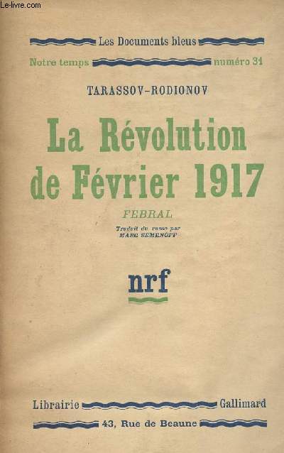 La Rvolution de Fvrier 1917 - Febral - 