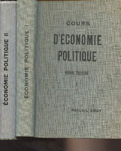 Cours d'conomie politique - En 2 tomes