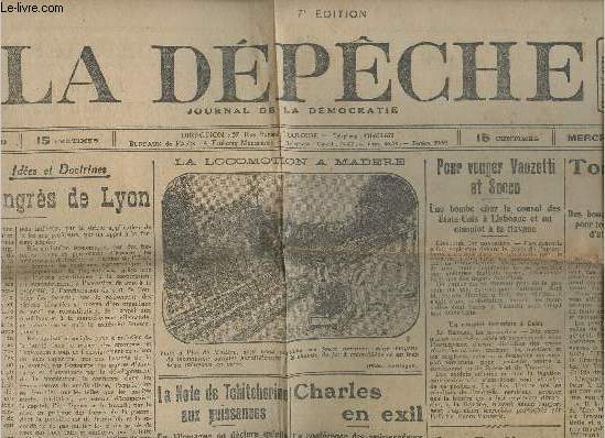 La Dpche, journal de la dmocratie - 52e anne, n19.370 - 7e dition - Mercredi 2 novembre 1921 -