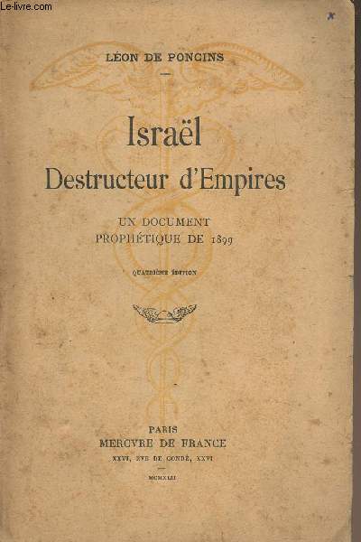 Isral destructeur d'Empires - Un document prophtique de 1899