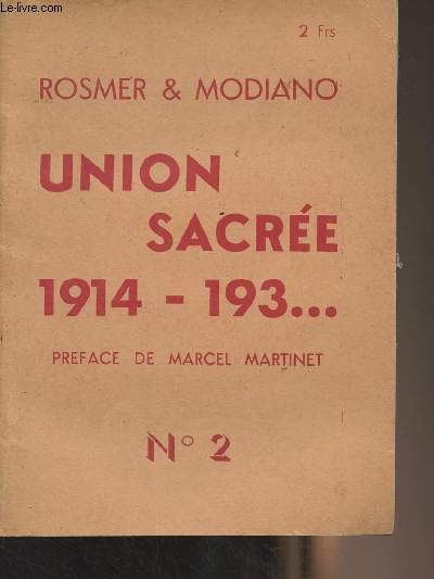 Union sacre 1914-193... - Spartacus N2 Novembre 1936