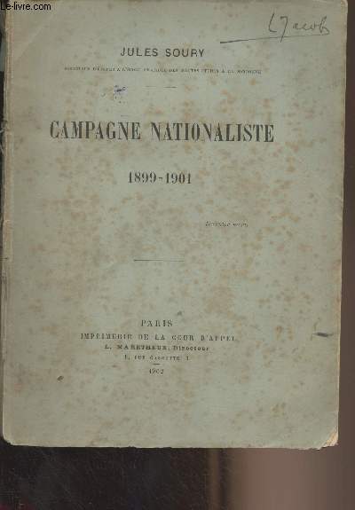 Campagne nationaliste 1899-1901