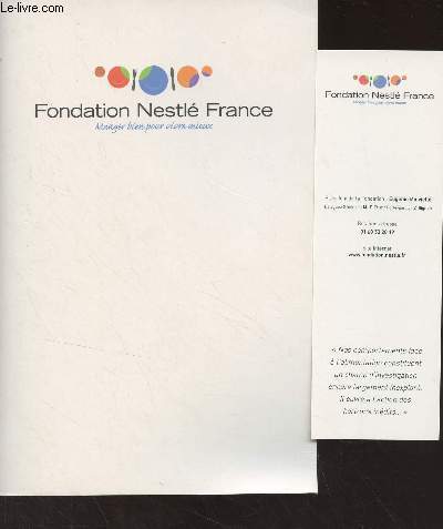 Fondation Nestl France - Manger bien pour vivre mieux