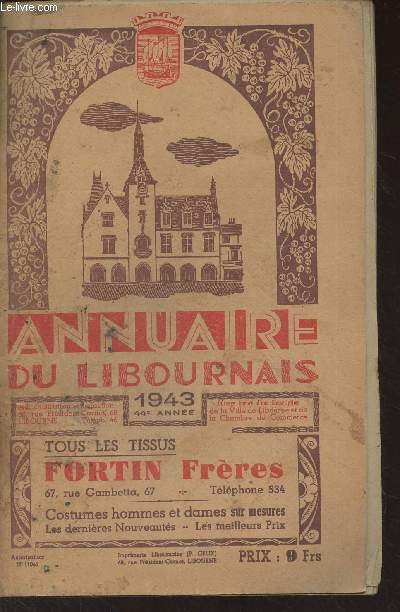 Annuaire du Libournais - 1943 - 44e anne