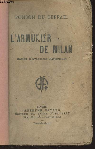 L'armurier de Milan, roman d'aventures historiques