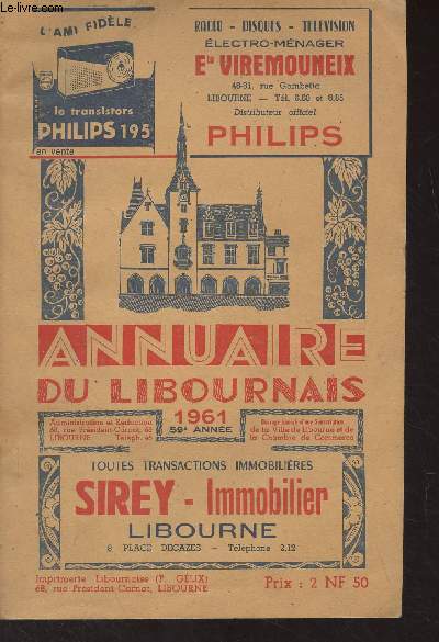 Annuaire du Libournais - 1961 - 59e anne