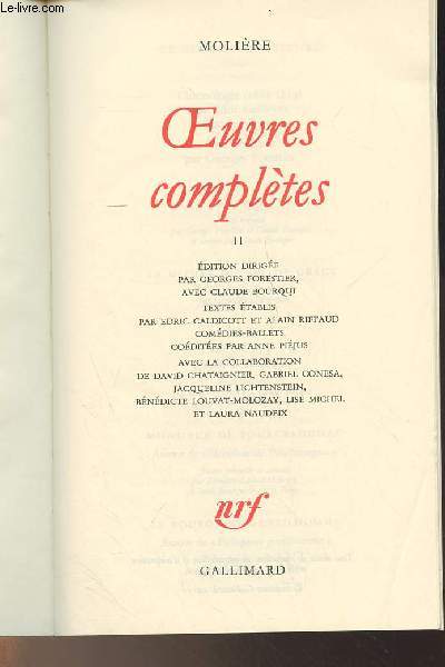 Oeuvres compltes - II - 