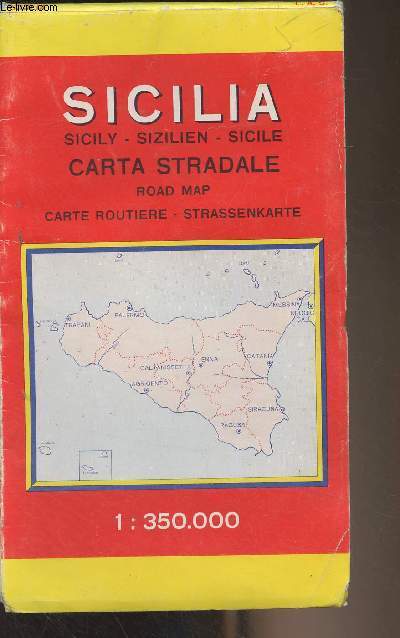 Sicilia (Sicily, Sizilien, Sicile) Carta stradale, Road map, carte routire, strassenkarte - 1 : 350.000