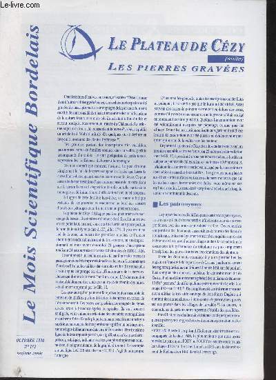 Le Mois Scientifique Bordelais - 16e anne oct. 1994 - N152 - Le plateau de Czy (suite) les pierres graves