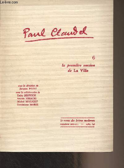 Paul Claudel (6) 1969 