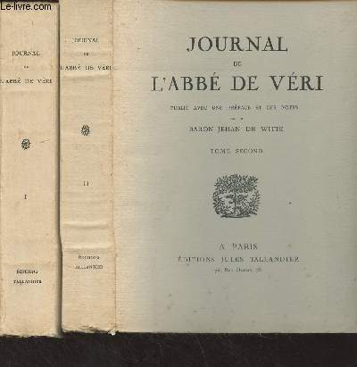 Journal de l'abb de Vri - En 2 tomes