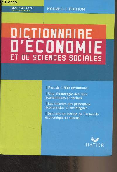 Dictionnaire d'conomie et de sciences sociales - Nouvelle dition