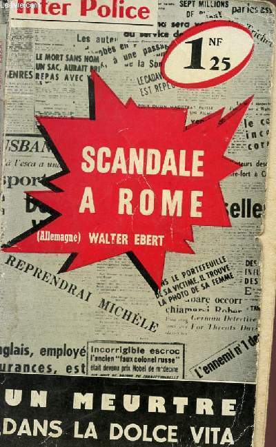 SCANDALE A ROME - COLLECTION POLICIERE INTERNATIONALE 