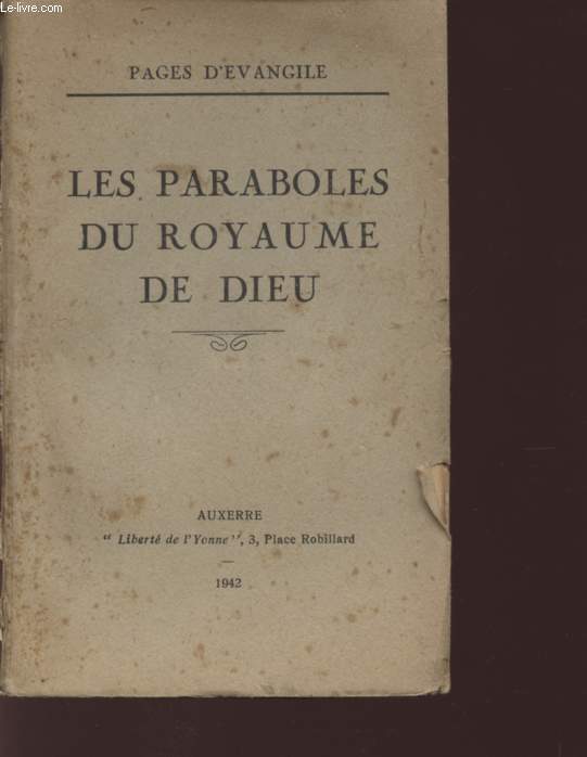LES PARABOLES DU ROYAUME DE DIEU - COLLECTION 3PAGES D'EVANGILE