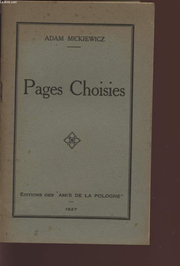 PAGES CHOISIES.