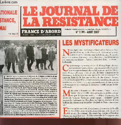 LE JOURNAL DE LA RESISTANCE / N1199 - AOUT 2007.