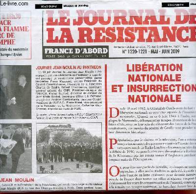 LE JOURNAL DE LA RESISTANCE / N1220-1221 - MAI-JUIN 2009.